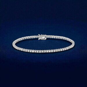2.70 ctw Natural Diamond and 14k White Gold Tennis Bracelet